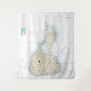 Tenture Carte marine de l'île Block 13217