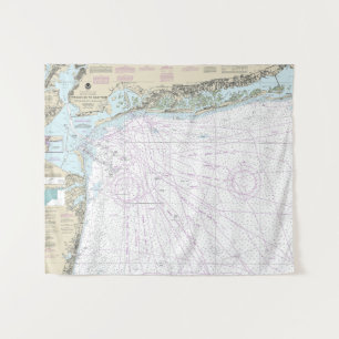 Tenture Carte nautique Feu Island Light to Sea Girt 12326