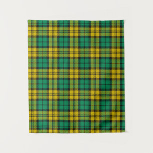 Tenture Carte Tartan Campbell Blackwatch jaune vert