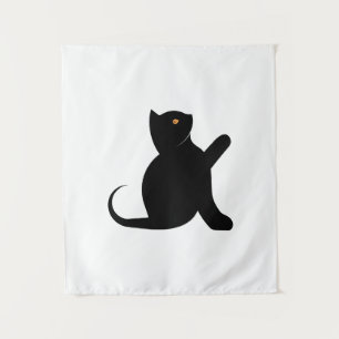 Tenture Cat dit bonjour