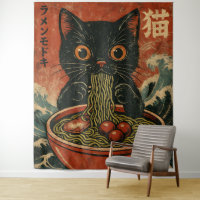 Cat Ramen Japonais drôle Graphisme Kawaii Cat Anim
