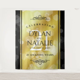 Tenture Célébration élégante du 21e anniversaire de mariag