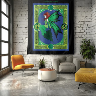 Tenture Celtic Knot Work Green Fairy