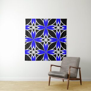 Tenture Celtic Miroir (Bleu Inversé)