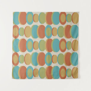 Tenture Cercles d'art Abstraits rétrogrades multicolores