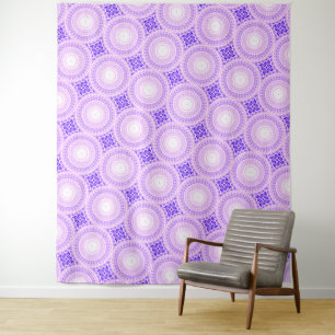 Tenture Cercles violets lumineux motif