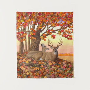 Tenture Cerf blanc en automne Nouvelle-Angleterre Couleurs