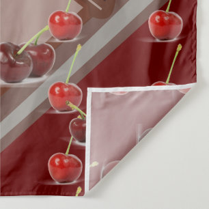Tenture 'Cerises & Chocolat' multifonctions avec rouge fon