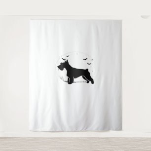 Tenture Cesky Terrier Chien - Classes Silhouette de la lun