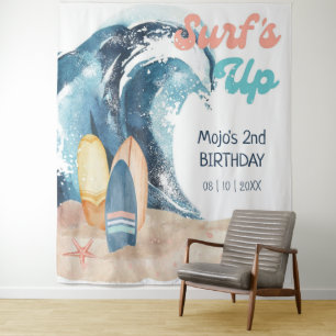 Tenture C'est parti pour la surf Anniversaire de plage t