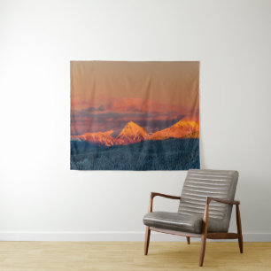 Tenture Chaîne de montagne orangée