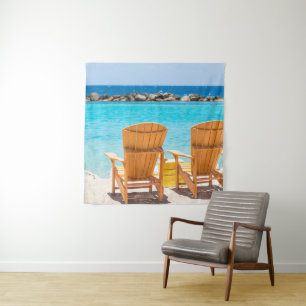 Tenture Chaise de plage des Caraïbes Oasis #1 #caribbean #