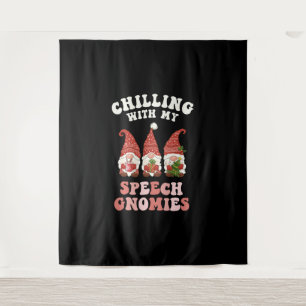 Tenture Chaleureux avec mon discours Gnomes Xmas SLP