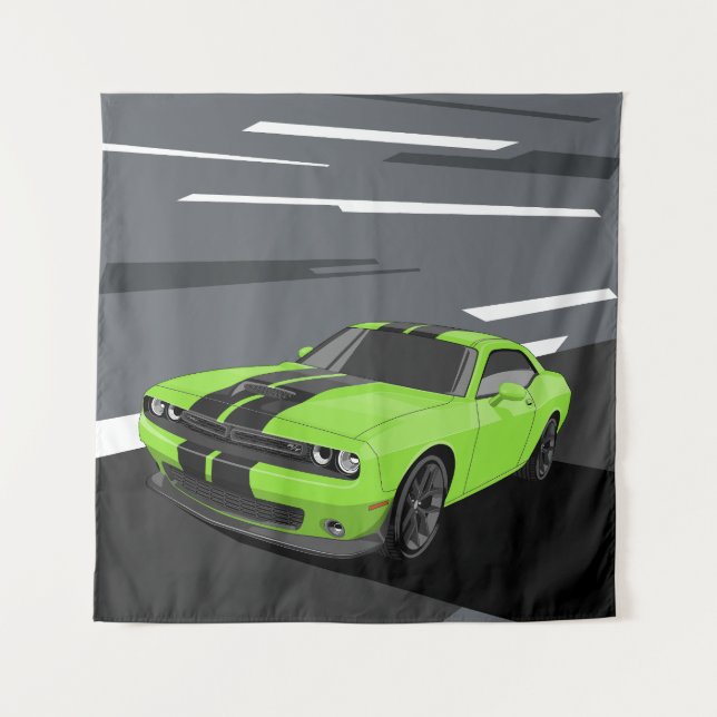 Tenture Challenger vert (Devant)
