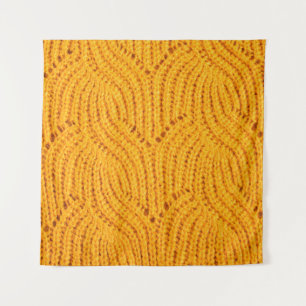 Tenture Chandail en tricot orange, arrière - plan texturé.