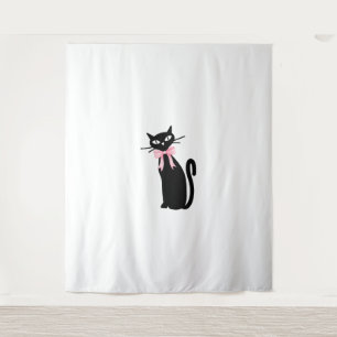 Tenture Chat Atomique avec chatte rose Chatte Fille Nettoy