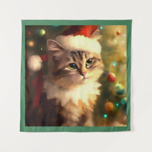 Tenture Chat de Noël 4