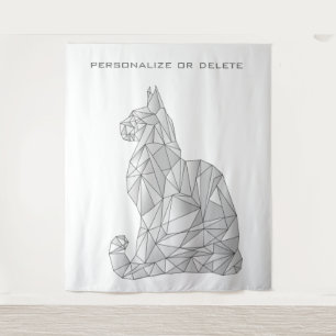 Tenture Chat géométrique moderne minimal mignon Abstrait T