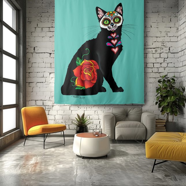 Tenture Chat noir de Sugar (Créateur téléchargé)