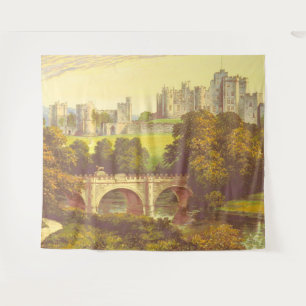 Tenture Château Fairytale vintage illustration arrière-pla