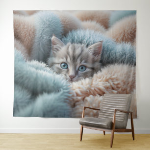 Tenture Chaton duveteux dans une couverture douce