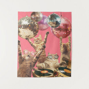 Tenture Chats Disco