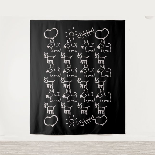 Tenture Chats Et Chiens (Devant)