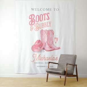 Tenture Chaussures et Bulles Fête de Mariage de Cowgirl de