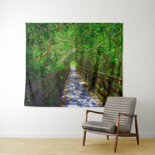 Tenture Chemin sous la canopée des arbres