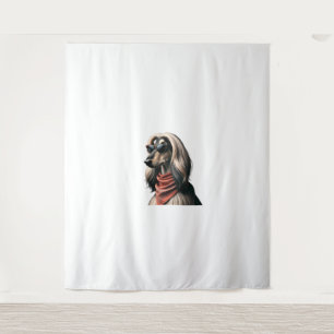 Tenture Chemise afghane Chien Maman Papa Balkh Baluchi Tee