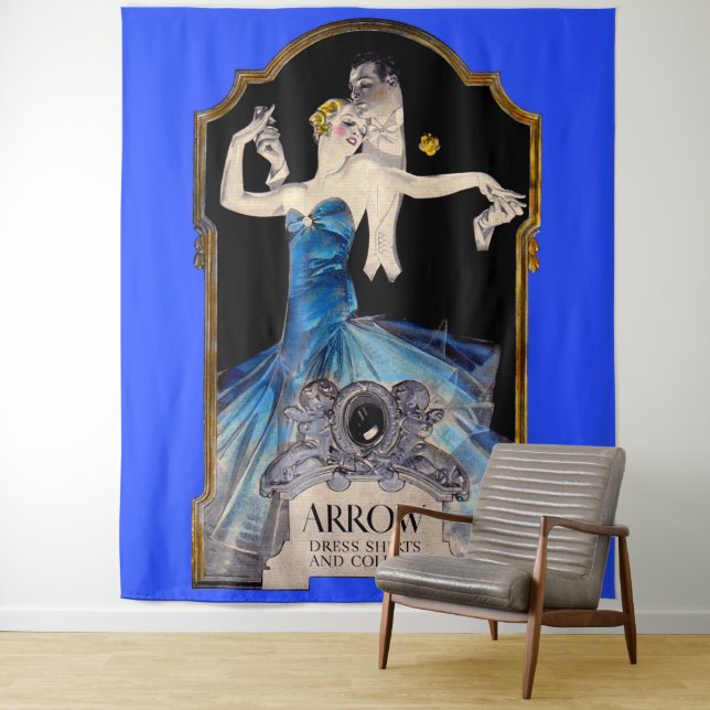 Tenture Chemise Leyendecker Arrow 1920 et no 1 (En situation)