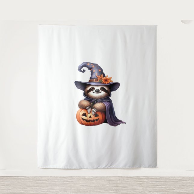 Tenture Chemise T classique Sloth Halloween (Devant)