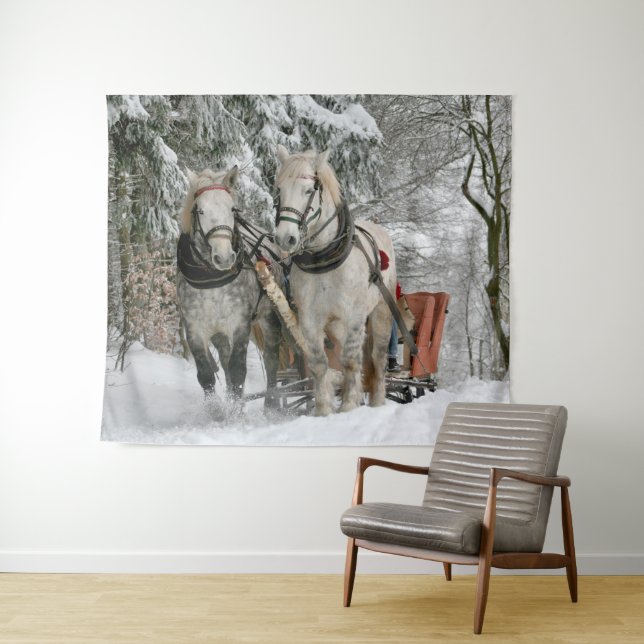 Tenture Cheval tiré Sleigh Ride (En situation (horizontale))