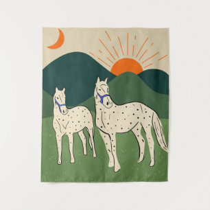 Tenture Chevaux des Highlands