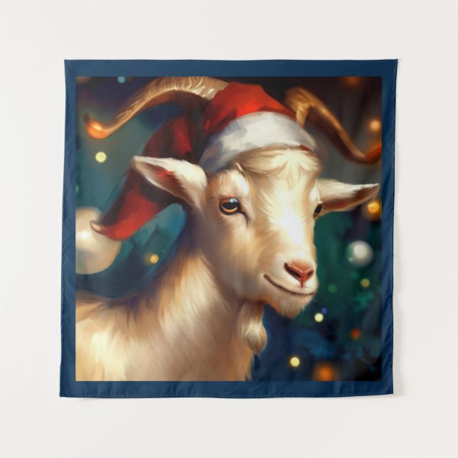 Tenture Chèvre de Noël 1 (Devant)
