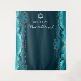 Tenture Chic Bat mitzvah Party Turquoise Gold Photo Booth