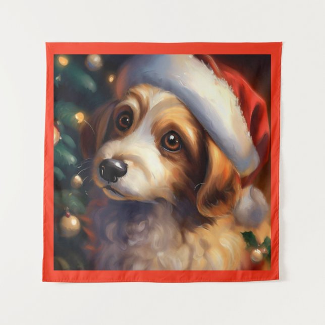 Tenture Chien de Noël 2 (Devant)