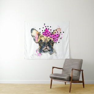 Tenture Chien de Taureau de Français de Cutie