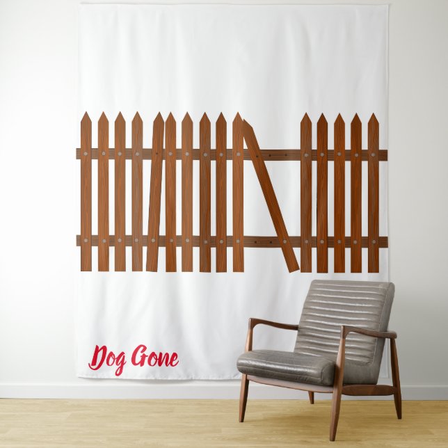 Tenture Chien Disparu (En situation)