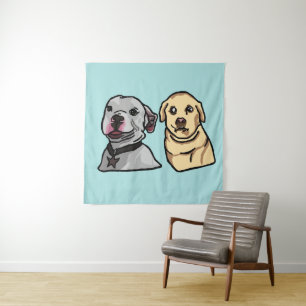 Tenture Chiens Mignons Mèmes
