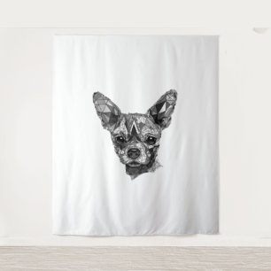 Tenture Chihuahua Mosaic Geometrical Art Chien