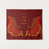 Chine Dragon rouge et or design