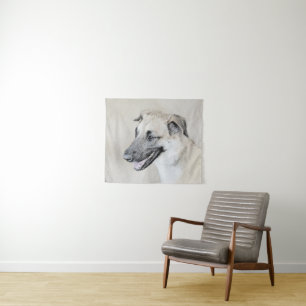 Tenture Chinook (oreilles d'hélicoptère) Peinture - Chien 