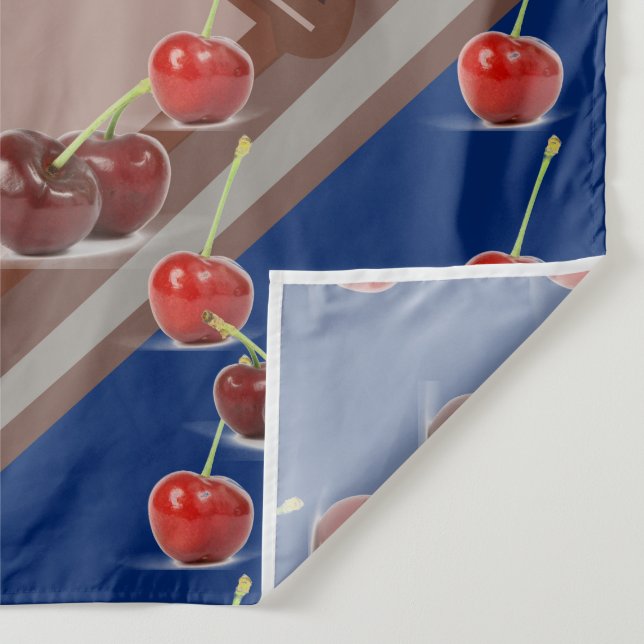 Tenture Choolate et cerises multifonctions avec Royal Blue (Détail)