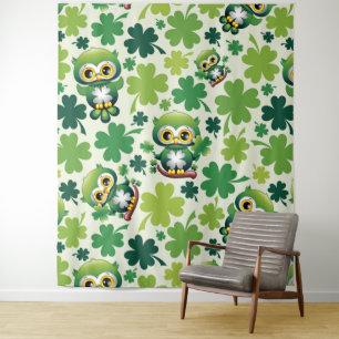 Tenture Chouette Bébé Mignon St Patrick Dessin Animé