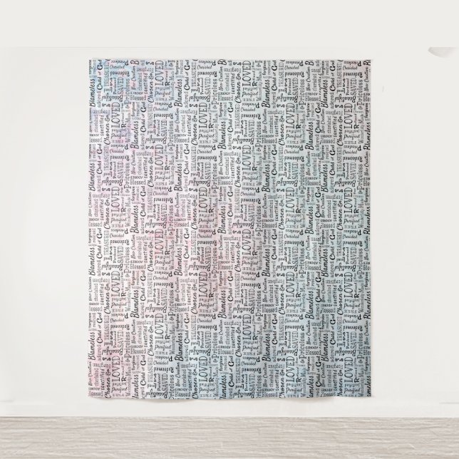 Tenture Chrétien Chrétien Paroles D'Affirmation (Devant)