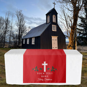 Tenture Christian Christmas Church Événements Table Runner