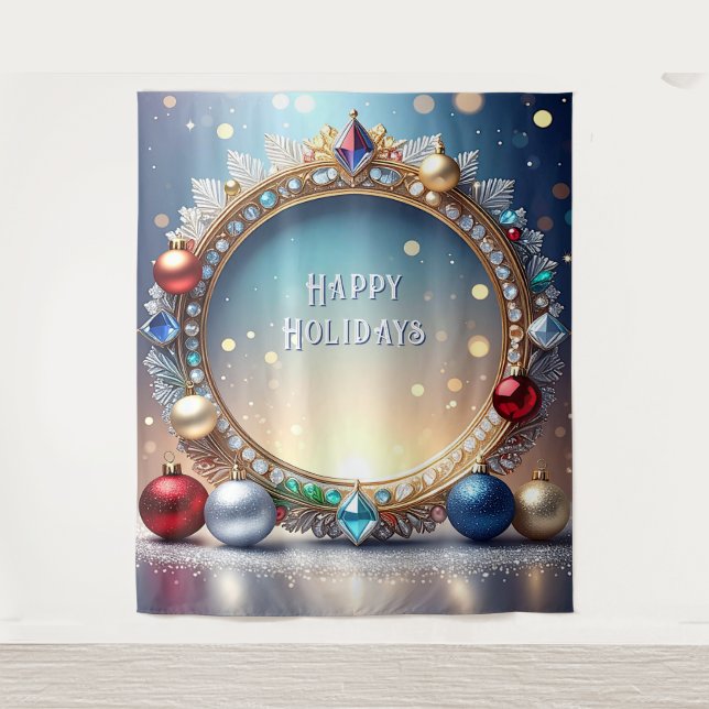 Tenture Christmas Jewel Frame Holiday Backdrop (Devant)