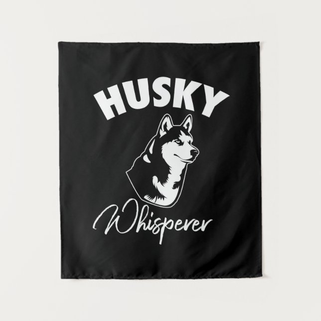 Tenture Chuchoteur de Husky Sibérien (Devant)