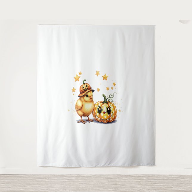 Tenture Chute citrouille de café Mug avec chat (Devant)